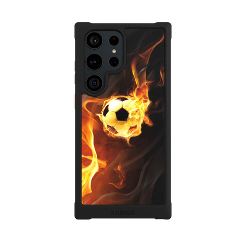 Samsung Galaxy S23 Ultra NIVOmax Fußball in Flammen