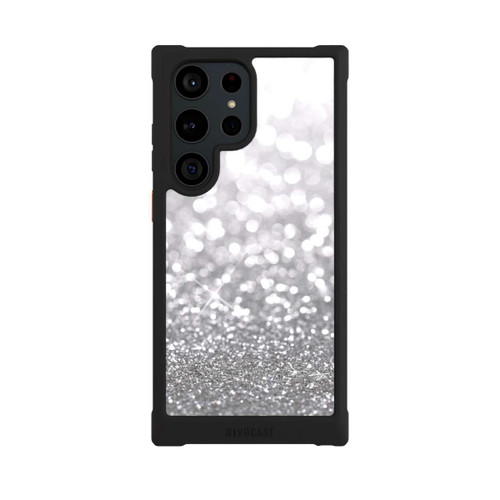 Samsung Galaxy S23 Ultra NIVOmax Pluie de Paillettes Argentées Look