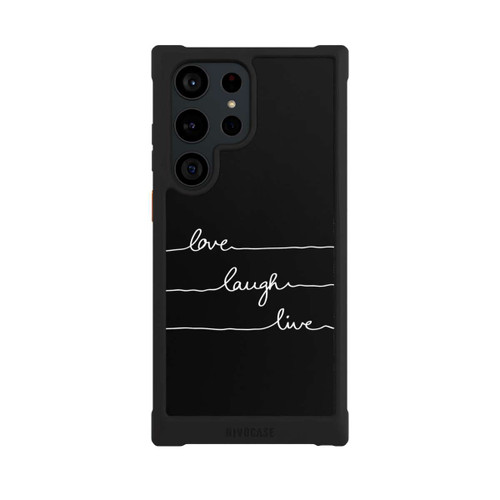 Samsung Galaxy S23 Ultra NIVOmax Love Laugh Live weiß/schwarz