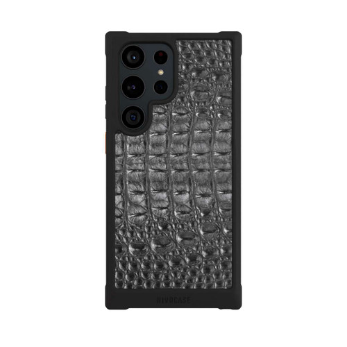 Samsung Galaxy S23 Ultra NIVOmax Kroko Grau Schwarz
