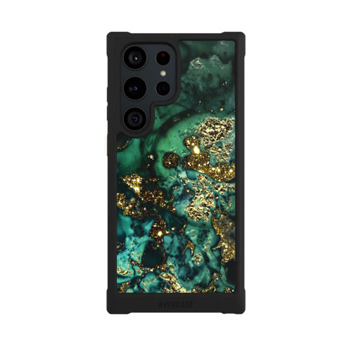 Samsung Galaxy S23 Ultra NIVOmax Cyan Glitzer Marmorlook