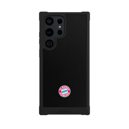 Samsung Galaxy S23 Ultra NIVOmax Klassisches FCB Logo Klein - Bunt auf Schwarz