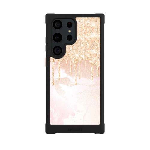 Samsung Galaxy S23 Ultra NIVOmax Rosegold Glitter Droplet Look