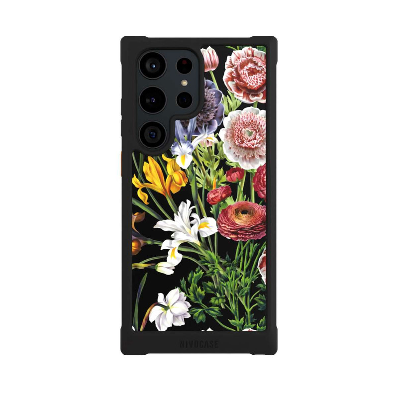 Galaxy S23 Ultra NIVOmax Motif de fleurs anciennes