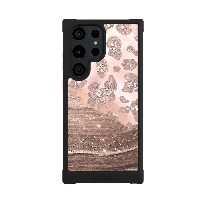 Galaxy S23 Ultra NIVOmax Silver Leopard Glitterlook