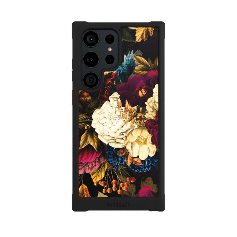 Galaxy S23 Ultra NIVOmax Fleurs vintage sombres