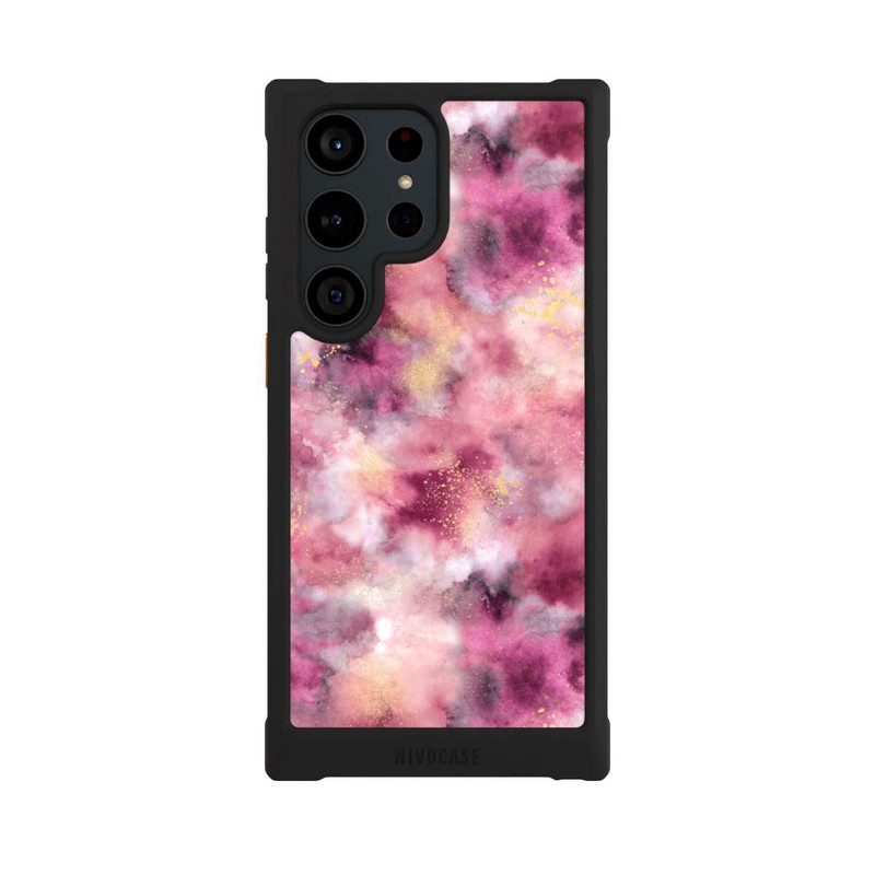 Galaxy S23 Ultra NIVOmax Rose aquarelle marbré fumé