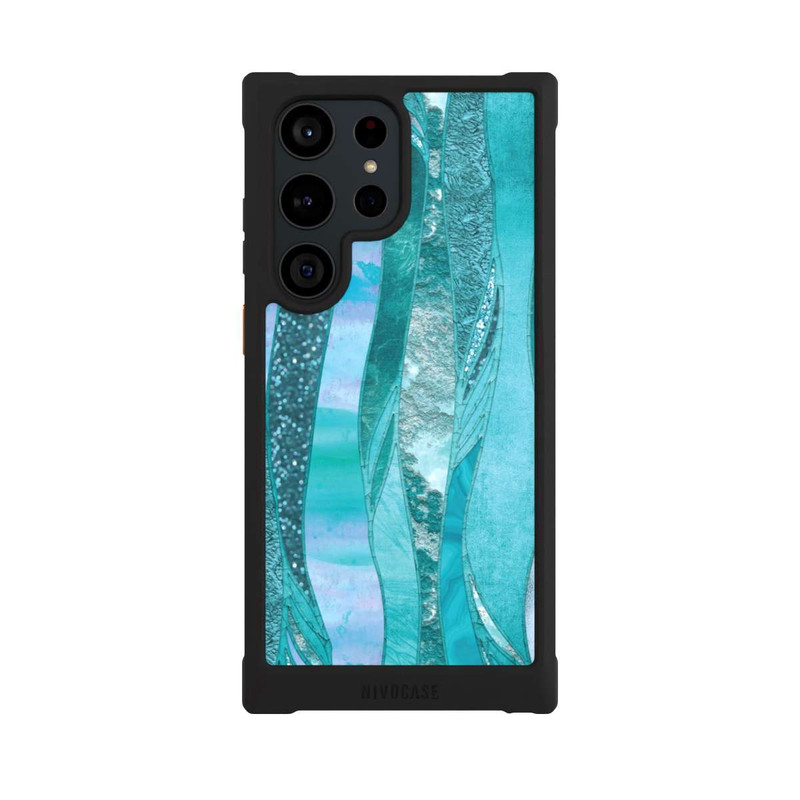 Galaxy S23 Ultra NIVOmax glamouröser Glitzerlook blau