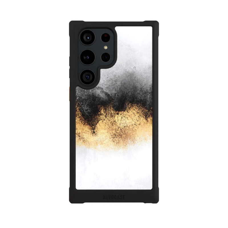 Galaxy S23 Ultra NIVOmax Grauer Himmelstaub Golddruck