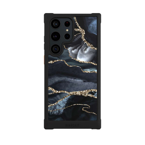Samsung Galaxy S23 Ultra NIVOmax Dark marble gold Glitter look