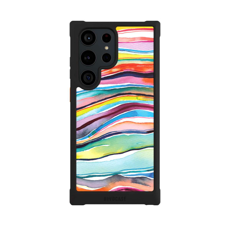 Galaxy S23 Ultra NIVOmax Couches d'agate aquarelle