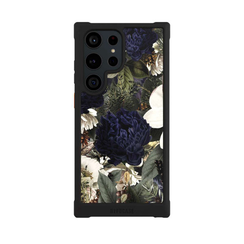 Samsung Galaxy S23 Ultra NIVOmax Dunkle Mitternachts Barock Vintage Blumen