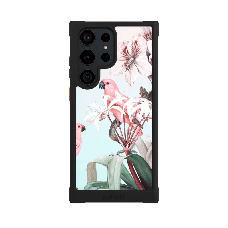 Galaxy S23 Ultra NIVOmax paradiesische Papageien Pastell