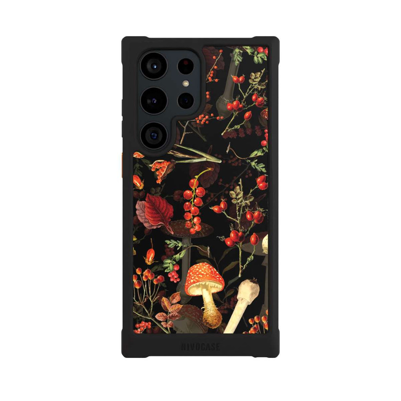 Galaxy S23 Ultra NIVOmax Mushroom Pattern Black