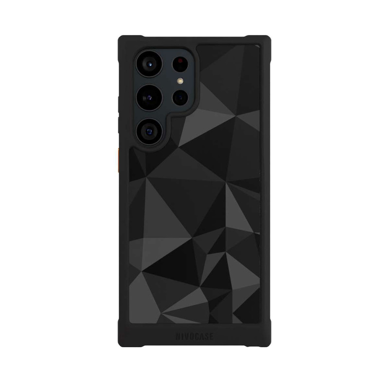 Galaxy S23 Ultra NIVOmax Motif Polygone Noir