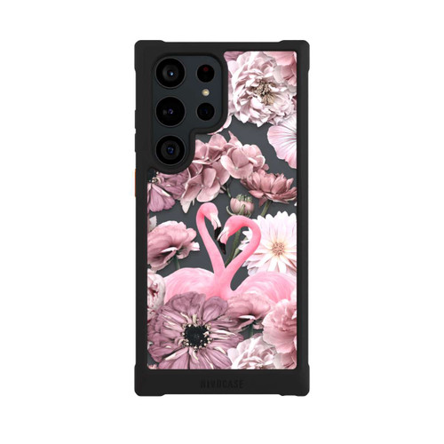 Samsung Galaxy S23 Ultra NIVOmax Flamingos in Blumen Muster