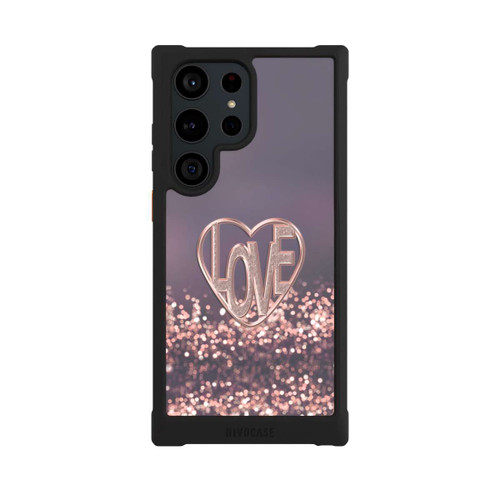 Samsung Galaxy S23 Ultra NIVOmax LOVE Glitzerrosa