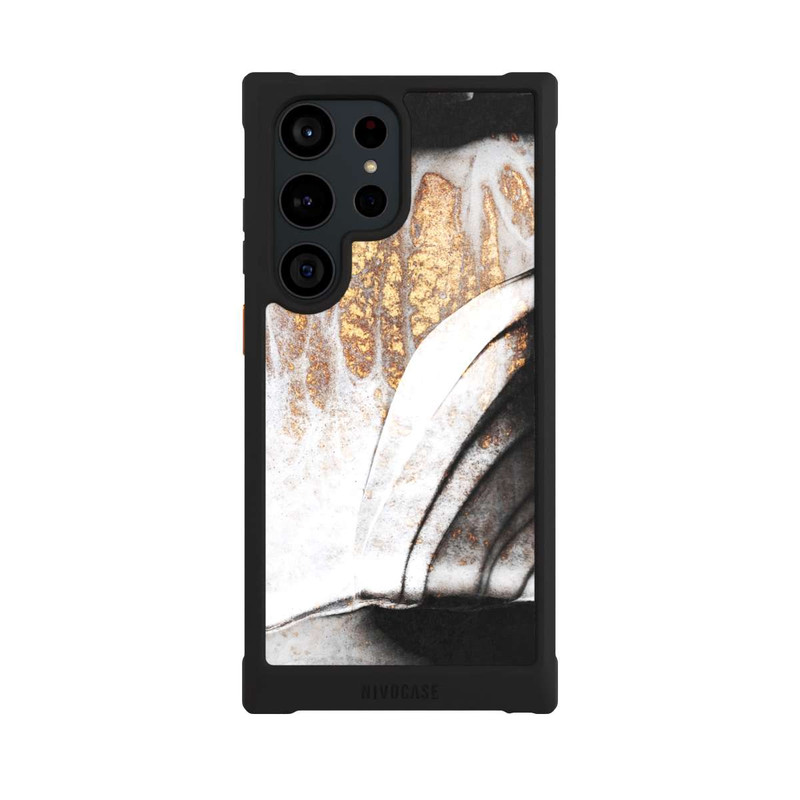 Galaxy S23 Ultra NIVOmax Schwarze und goldene Adern