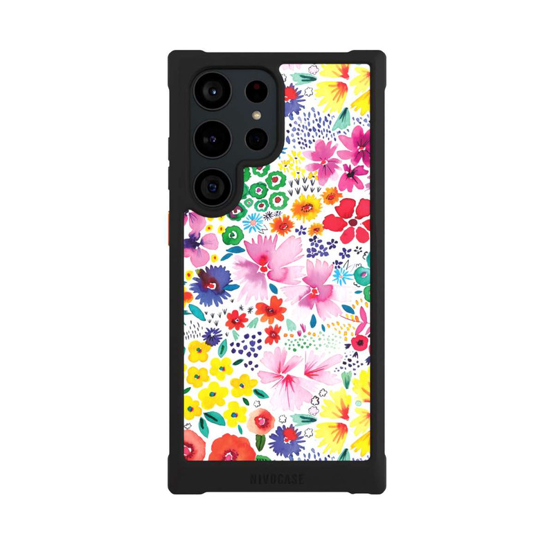 Galaxy S23 Ultra NIVOmax Kunstvolle kleine Frühlingsblumen
