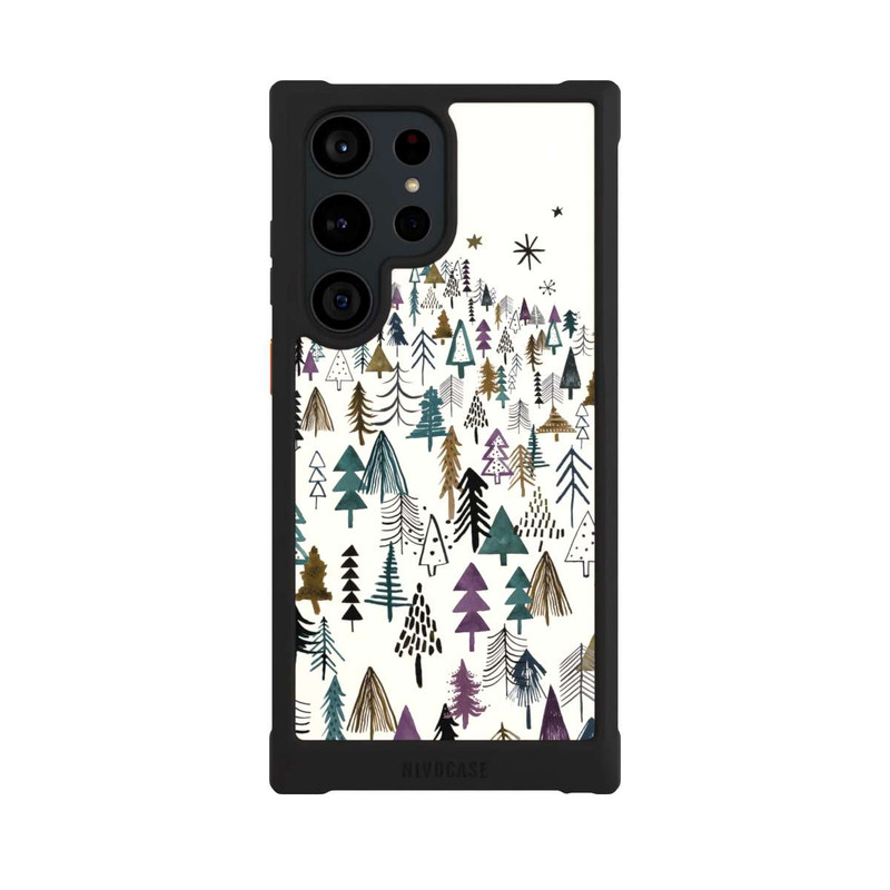 Galaxy S23 Ultra NIVOmax Bergbäume Wald Lila
