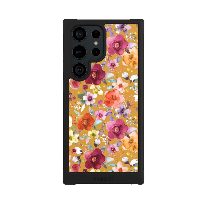 Galaxy S23 Ultra NIVOmax Spring Floral Bouquets Mustard