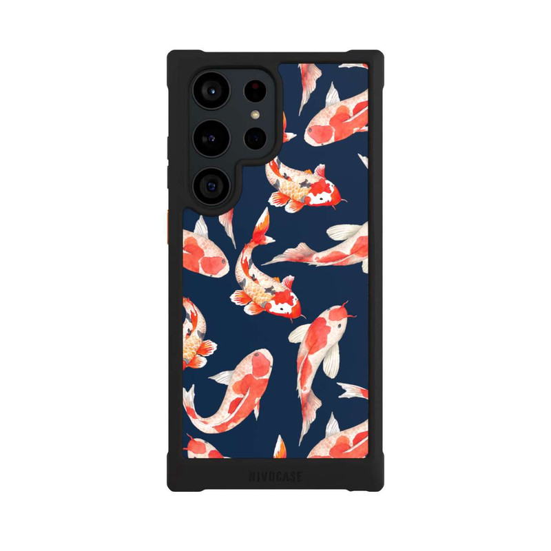 Galaxy S23 Ultra NIVOmax Coral Fish on Blue Background