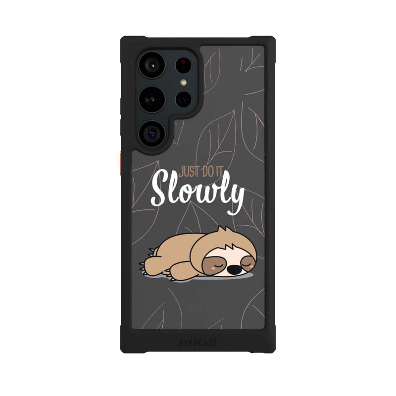Galaxy S23 Ultra NIVOmax Just Do It Slowly Sloth Grey