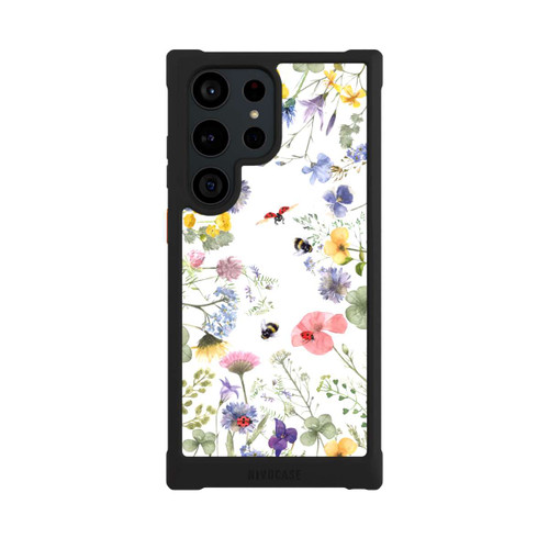 Samsung Galaxy S23 Ultra NIVOmax Bunte Frühlingsblumen und Bienen