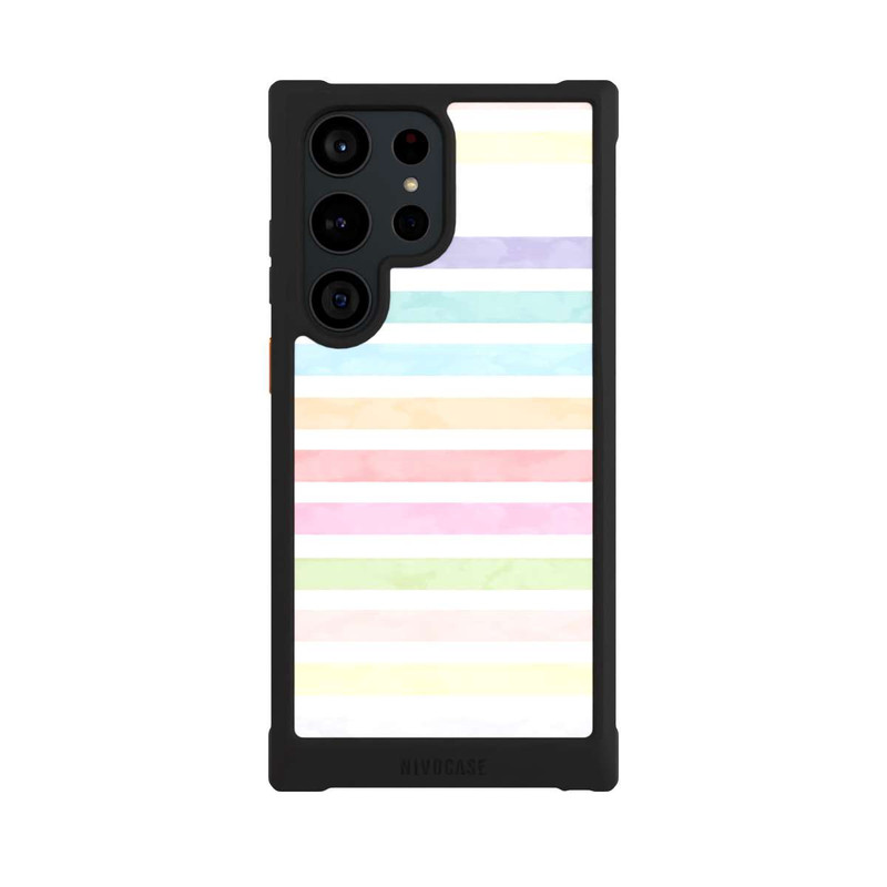 Galaxy S23 Ultra NIVOmax Regenbogenfarbene Streifen