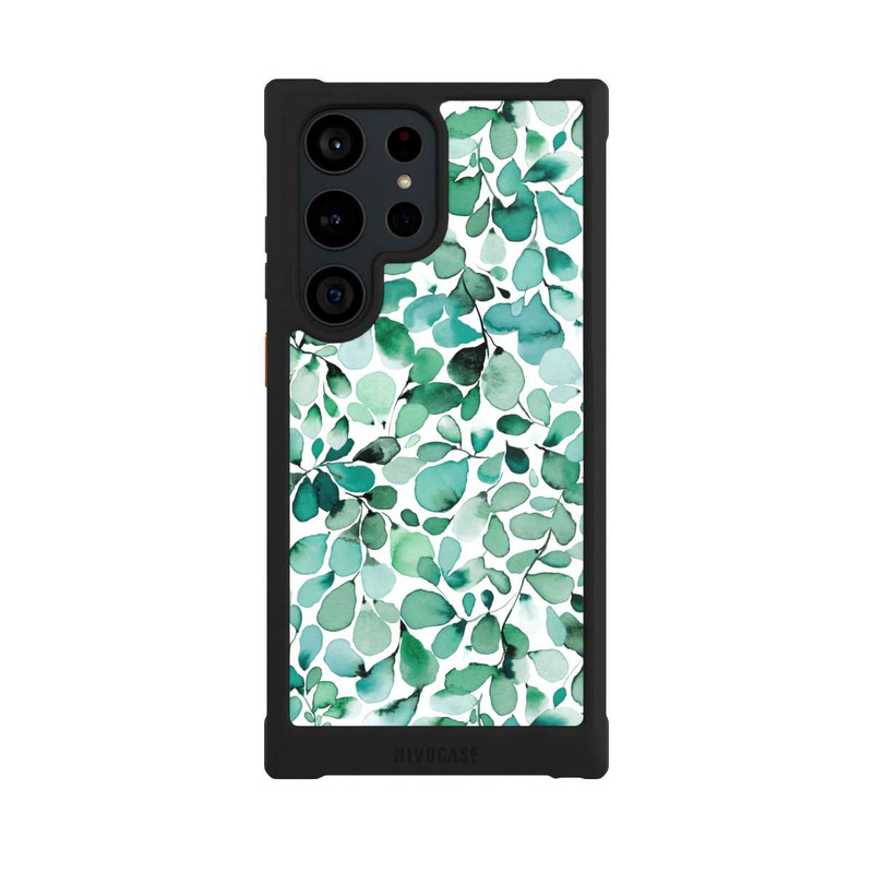 Galaxy S23 Ultra NIVOmax Feuilles feuillues à motif aquarelle