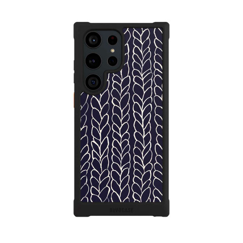 Samsung Galaxy S23 Ultra NIVOmax gezeichnete Wollzöpfe Marine