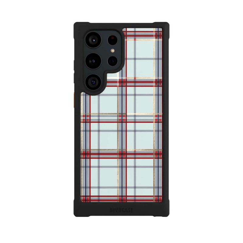 Galaxy S23 Ultra NIVOmax Tartan Bleu