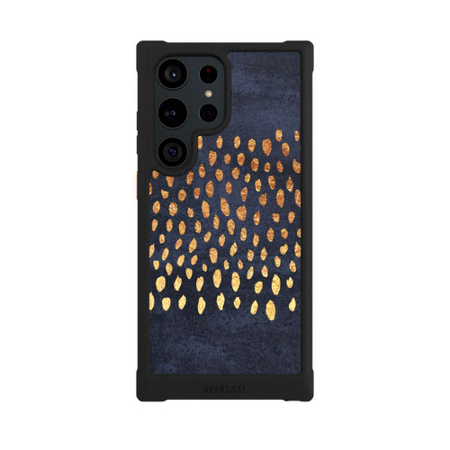 Samsung Galaxy S23 Ultra NIVOmax Muster Gold und Marine