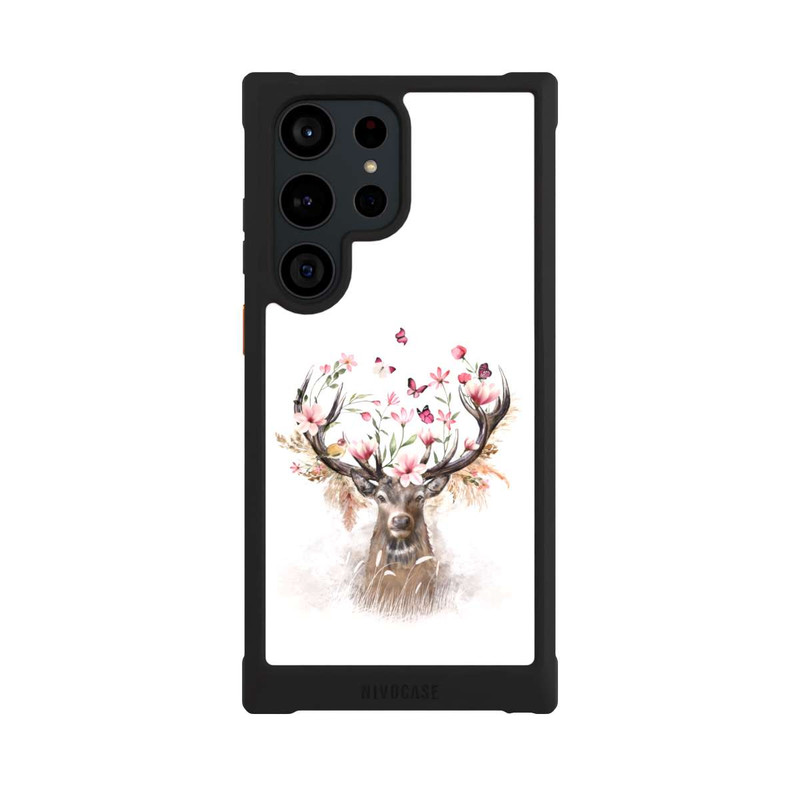 Galaxy S23 Ultra NIVOmax Hirsch Blumen Geweih