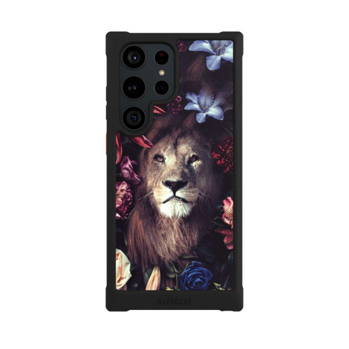 Samsung Galaxy S23 Ultra NIVOmax Löwe Blumenrahmen