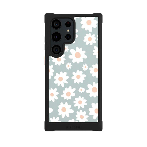 Samsung Galaxy S23 Ultra NIVOmax Daisy Flower Seamless Pattern Green
