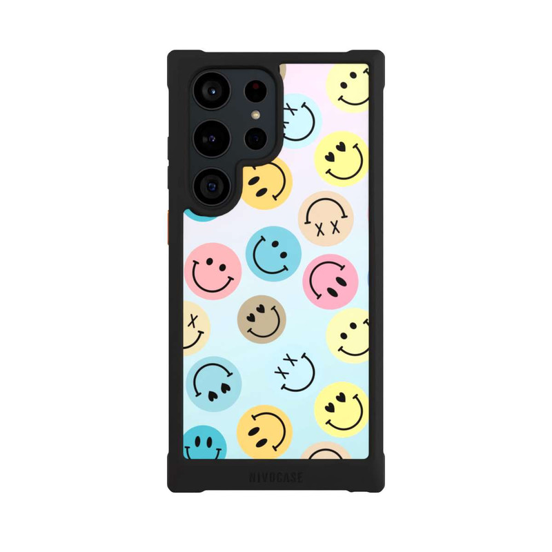 Galaxy S23 Ultra NIVOmax Smiles Emotes Pattern Colorful