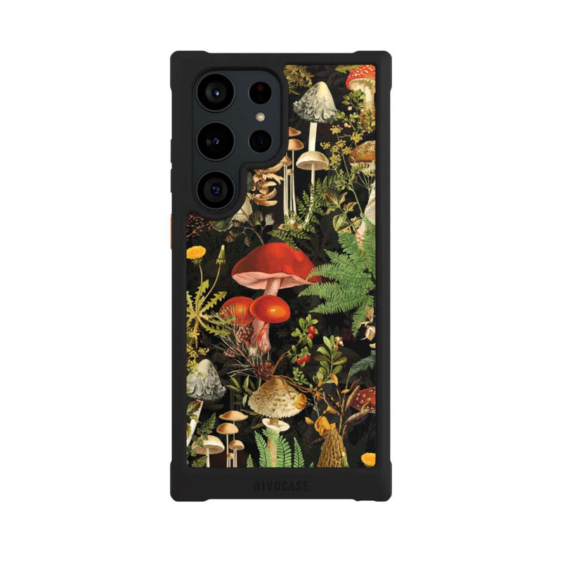 Galaxy S23 Ultra NIVOmax Différents champignons dans la forêt