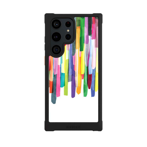 Samsung Galaxy S23 Ultra NIVOmax Bunte Streifen Weißer Hintergrund