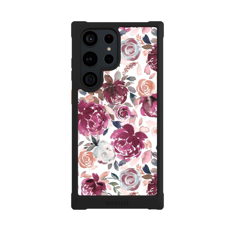 Galaxy S23 Ultra NIVOmax Autumn Peonies and roses Pink