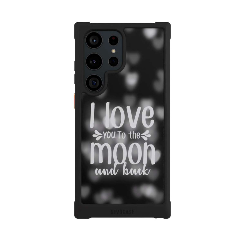 Galaxy S23 Ultra NIVOmax I Love You to The Moon And Back Black Hearts