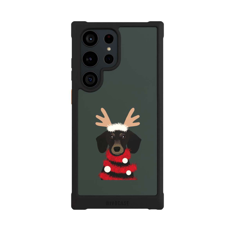 Galaxy S23 Ultra NIVOmax weihnachtlicher Dackel