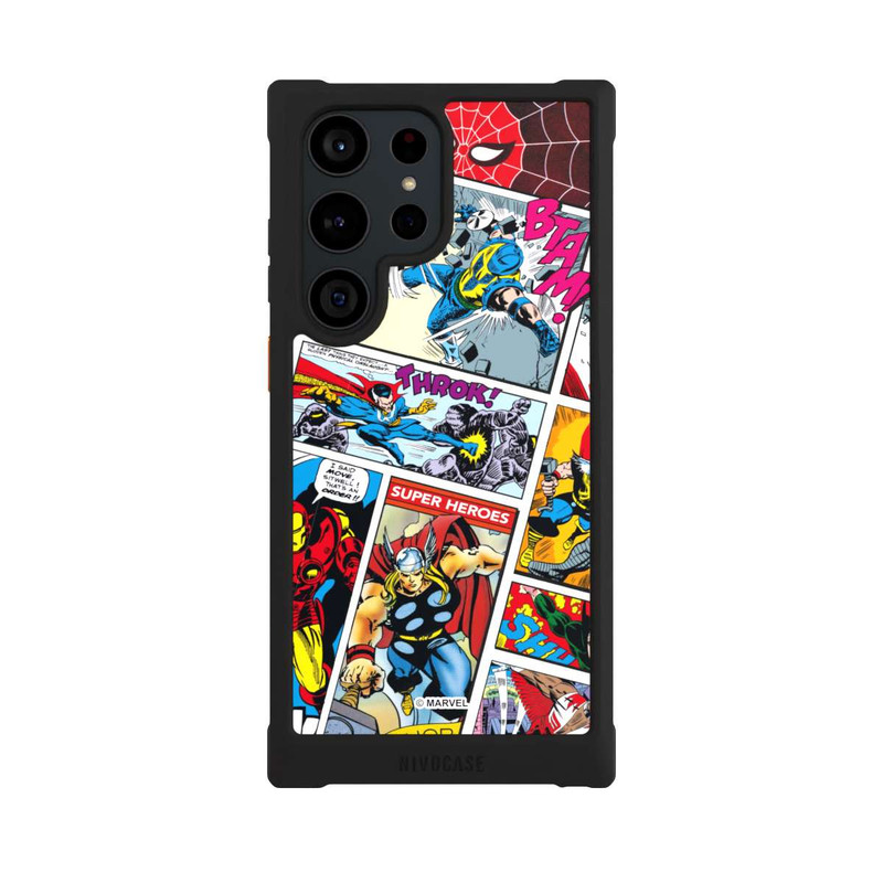 Galaxy S23 Ultra NIVOmax Marvel Retro Comic Blue
