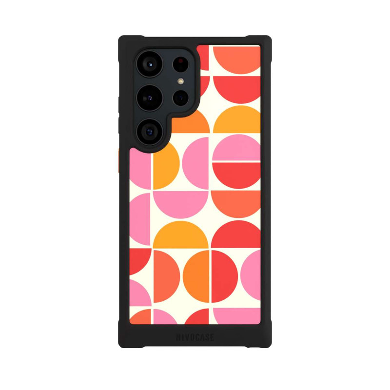 Galaxy S23 Ultra NIVOmax Motif Tendance Rétro Orange
