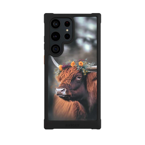 Samsung Galaxy S23 Ultra NIVOmax Hochland Rind mit Blumen mit KI