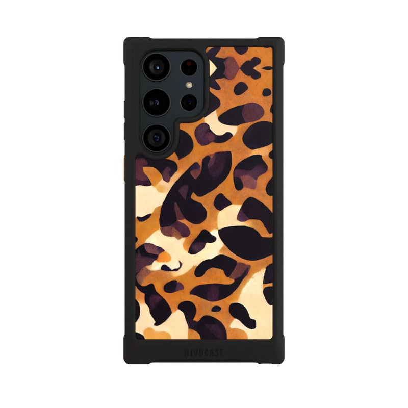 Galaxy S23 Ultra NIVOmax motif lion marron clair