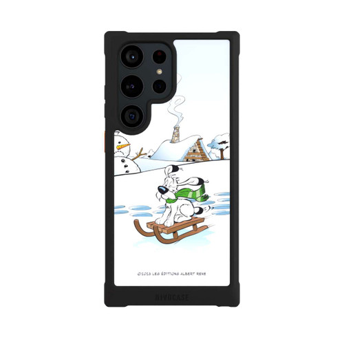 Samsung Galaxy S23 Ultra NIVOmax Idefix fährt Schlitten