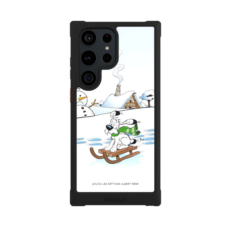 Galaxy S23 Ultra NIVOmax Idéfix fait du traîneau