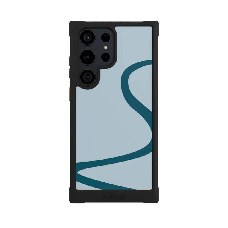 Galaxy S23 Ultra NIVOmax Trendy Blaue Linie