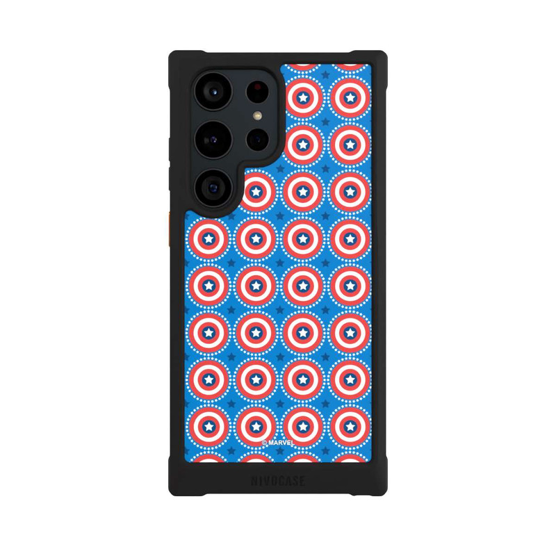 Galaxy S23 Ultra NIVOmax Captain American Shield Pattern
